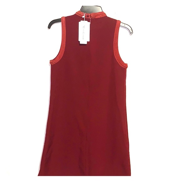 Miss coco red lace up sheath red mini dress size Small - Picture 3 of 9